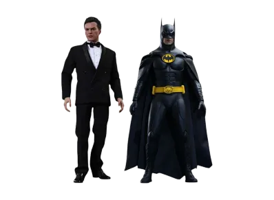 Hot Toys "Movie Masterpiece" -Batman Returns- 1/6 Scale Fully Poseable Figure: Batman & Bruce Wayne Set