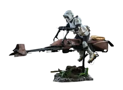 Hot Toys "Movie Masterpiece" -Star Wars / Episode VI Return Of The Jedi- 1/6 Scale Fully Poseable Figure: Scout Trooper & Speeder Bike