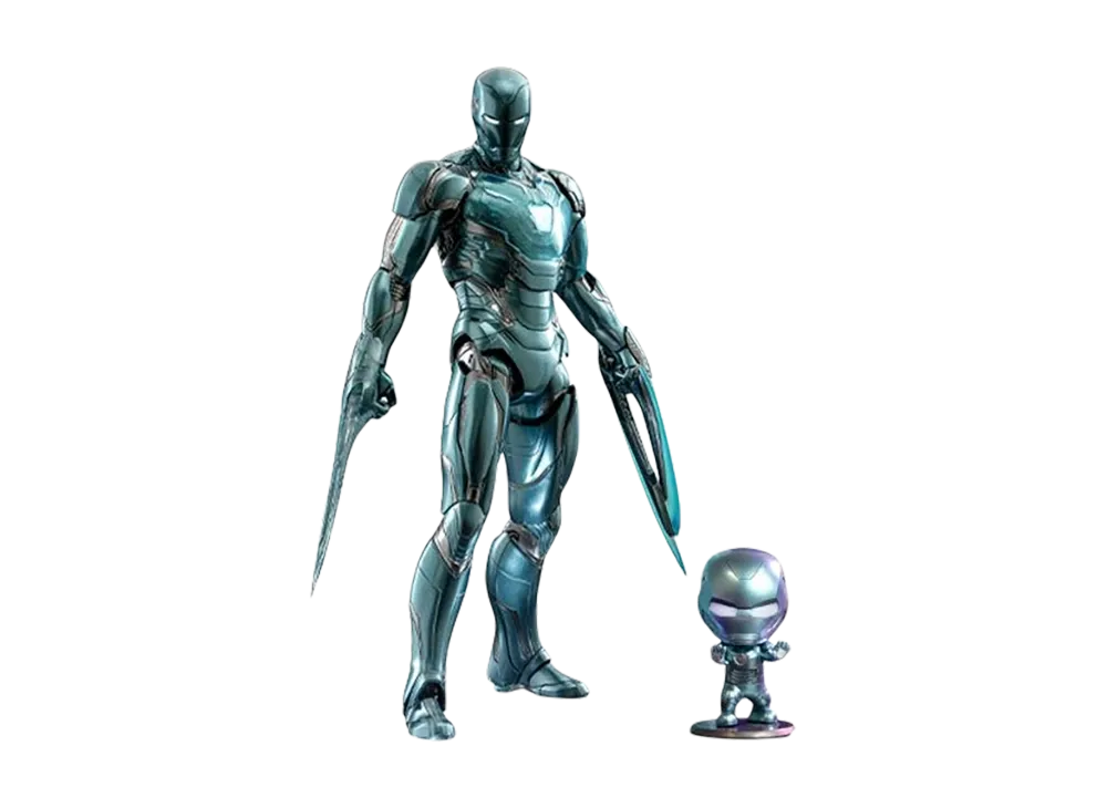 Hot Toys "Movie Masterpiece Diecast" -Avengers: Endgame- 1/6 Scale Fully Poseable Figure: Iron Man Mark 85 (Holographic Version) [with Bonus Cosbaby]