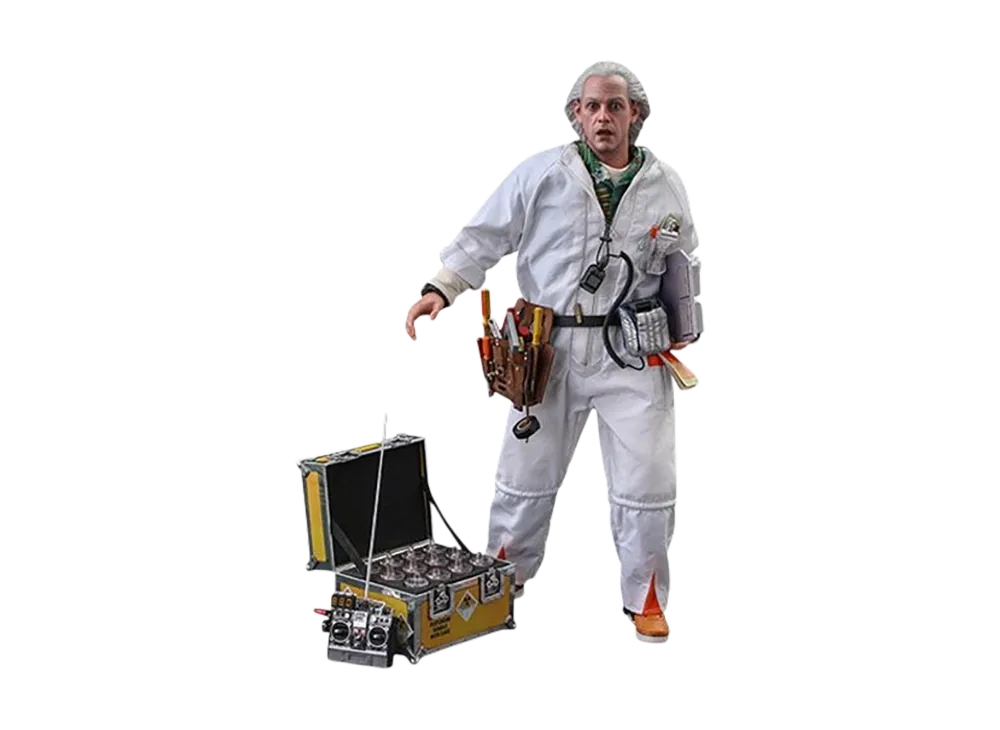 Hot Toys "Movie Masterpiece" -Back to the Future- 1/6 Scale Fully Poseable Figure: Doc Brown [With Bonus Accessories]