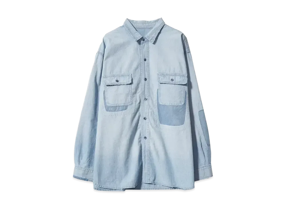 PORTER CLASSIC SHAWSHANK CHAMBRAY WORK SHIRT CUSTOM "BLUE"