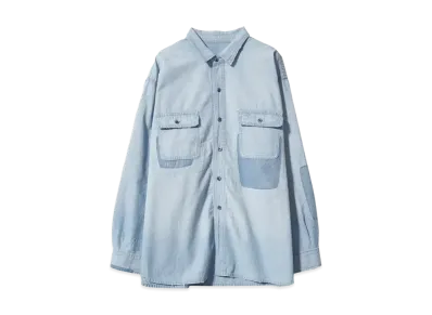 PORTER CLASSIC SHAWSHANK CHAMBRAY WORK SHIRT CUSTOM "BLUE"