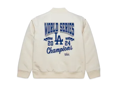 MLB Los Angeles Dodgers Mitchell & Ness 2024 World Series Champions Arch Logo Full-Zip Bomber Jacket "Cream"