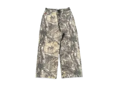 9090 9090 OG Logo Painted Denim Pants "REAL TREE"