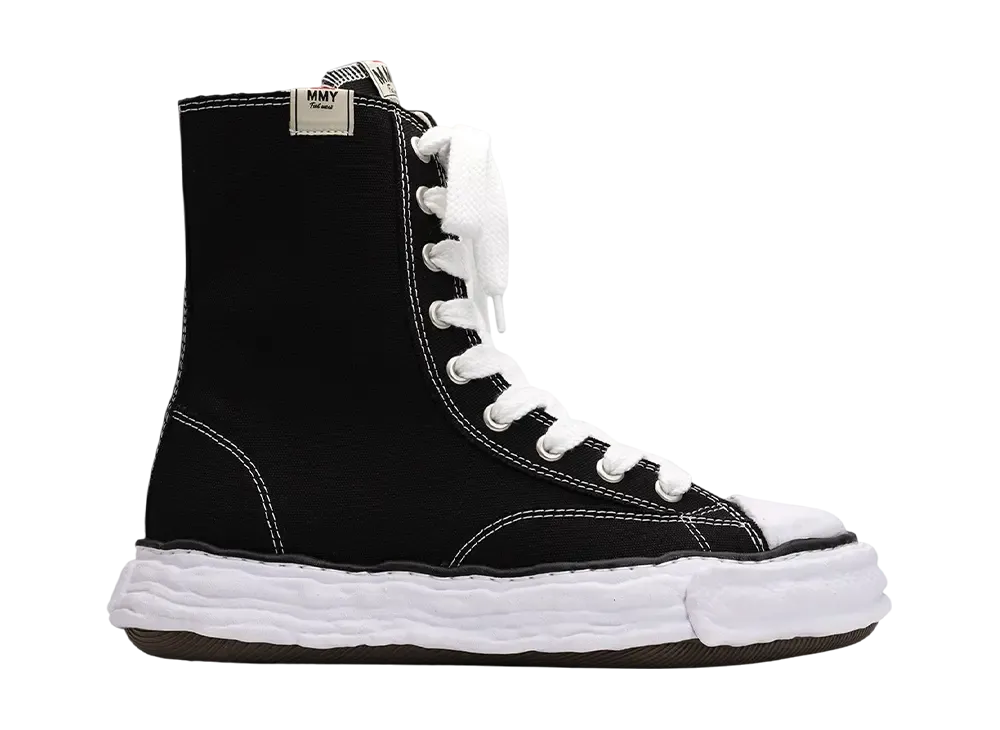 メゾンミハラヤスヒロ ピーターソン23 オリジナルソール キャンバス エクストラハイカット スニーカー "ブラック" (A14FW728)