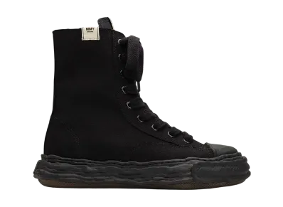 Maison MIHARA YASUHIRO PETERSON23 OG Sole Canvas Extra High-top Sneaker "Black/Black"