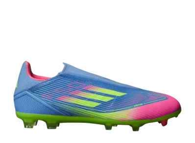 adidas F50 League Laceless Firm/Multi-Ground Cleats "Blue Fusion/Lucid Lemon/Lucid Pink"