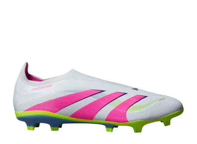 adidas Predator League Laceless Firm/Multi-Ground Cleats "Cloud White/Lucid Pink/Lucid Lemon"