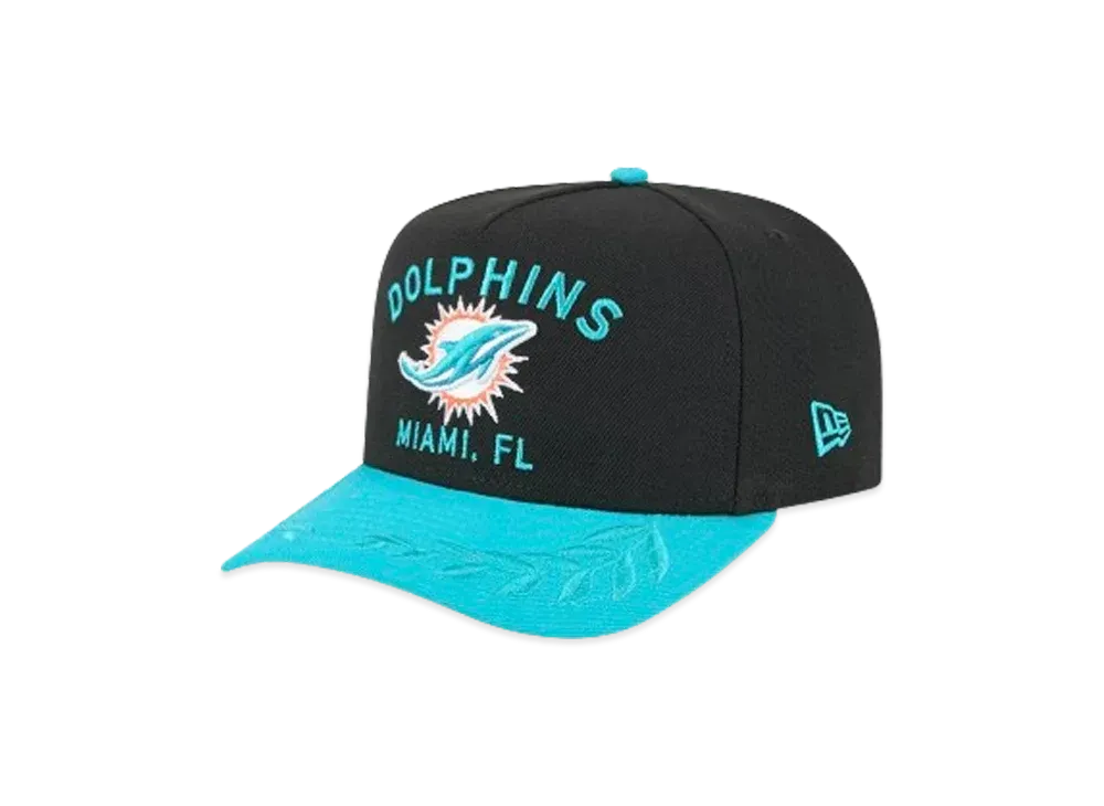 NEW ERA 9Fifty A-Frame NFL Draft 2025 Miami Dolphins "Black/Teal Blue"
