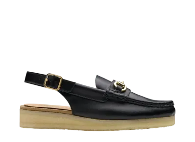 Clarks Women's Wallabee Sling "Black Leather"