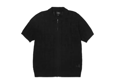 HUF Monogram Jacquard Zip Sweater "Black"