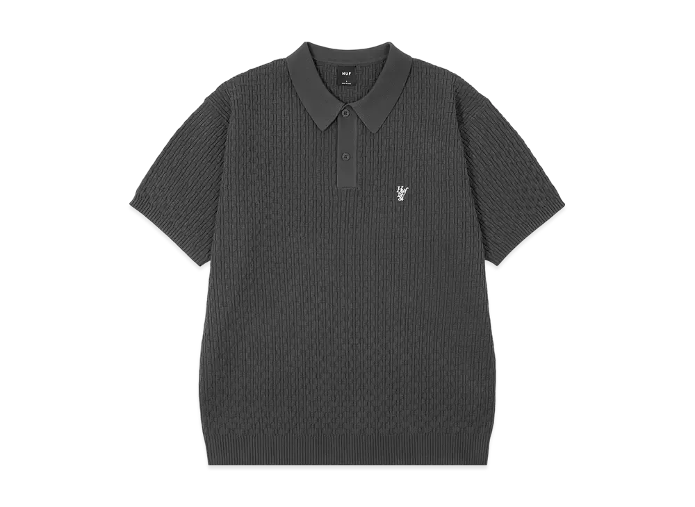 HUF 1984 Knit Polo "Asphalt"