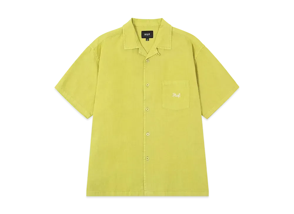 HUF Garden Center Pigment Dyed Camp Shirt "Moss"