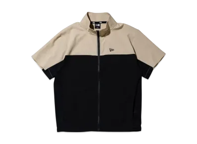 NEW ERA Performance Apparel Short Sleeve Crosswear Jacket Wordmark Logo "Beige"