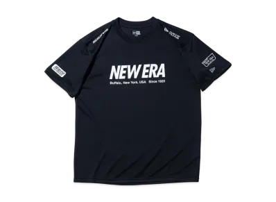 NEW ERA Performance Apparel Short Sleeve Tech T-Shirt Archive Logo and Regular Fit "Black"