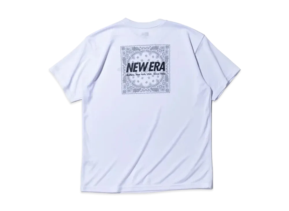 NEW ERA Performance Apparel Short Sleeve Tech T-Shirt Paisley Regular Fit "White"