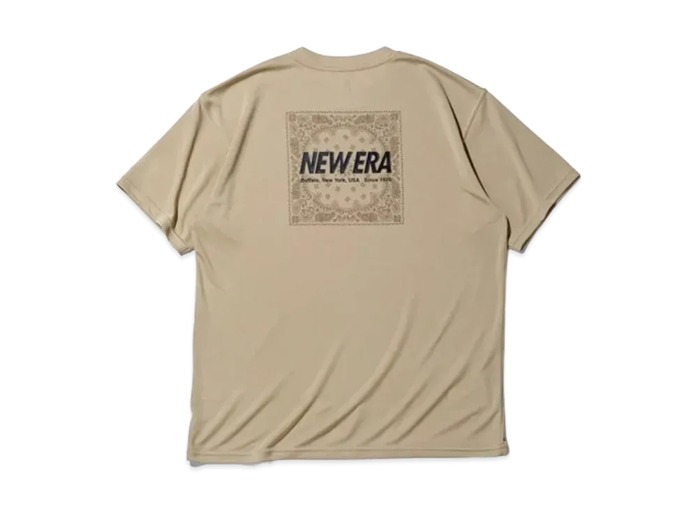 NEW ERA Performance Apparel Short Sleeve Tech T-Shirt Paisley Regular Fit "Beige"