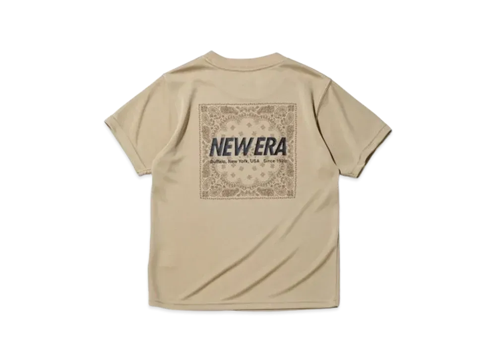 NEW ERA Performance Apparel Youth Short Sleeve Tech T-Shirt Paisley "Beige"