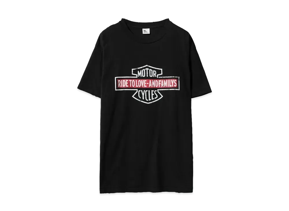 ANDFAMILYS DAMAGE BIG TEE- MOTORCYCLE - "BK"