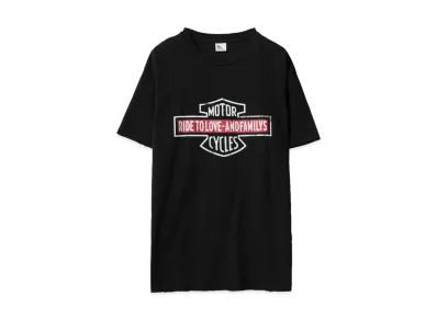 ANDFAMILYS DAMAGE BIG TEE- MOTORCYCLE - "BK"