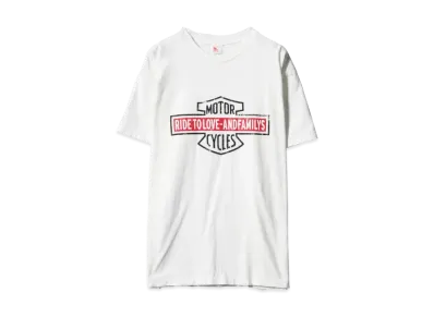 ANDFAMILYS DAMAGE BIG TEE- MOTORCYCLE - "WH"