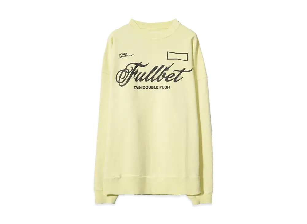 TAIN DOUBLE PUSH FULL BET CREW NECK SWEAT "YELLOW"
