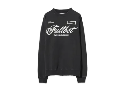TAIN DOUBLE PUSH FULL BET CREW NECK SWEAT "BLACK"