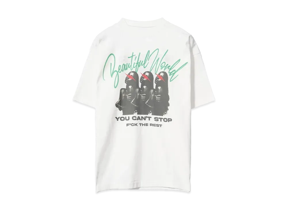 TAIN DOUBLE PUSH BEAUTIFUL SHORT SLEEVE T-SHIRTS "WHITE"