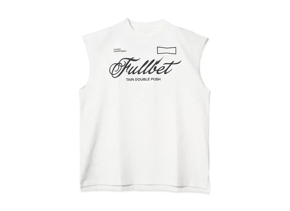 TAIN DOUBLE PUSH FULL BET NO SLEEVE T-SHIRTS "WHITE"