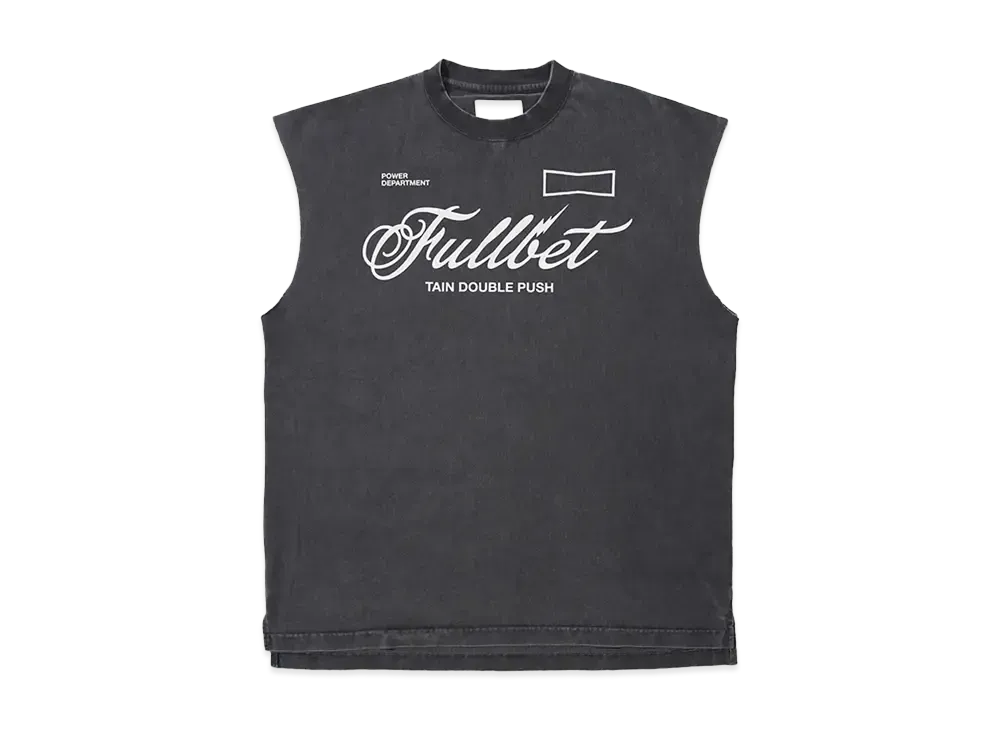 TAIN DOUBLE PUSH FULL BET NO SLEEVE T-SHIRTS "BLACK"