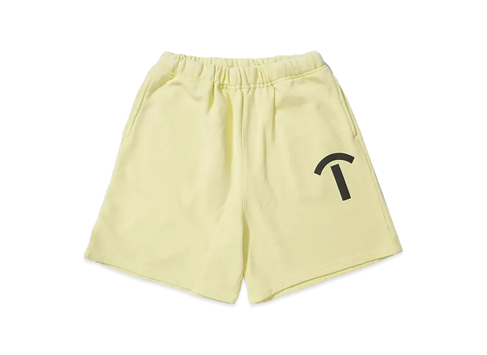 TAIN DOUBLE PUSH ARCH T SWEAT SHORTS "YELLOW"