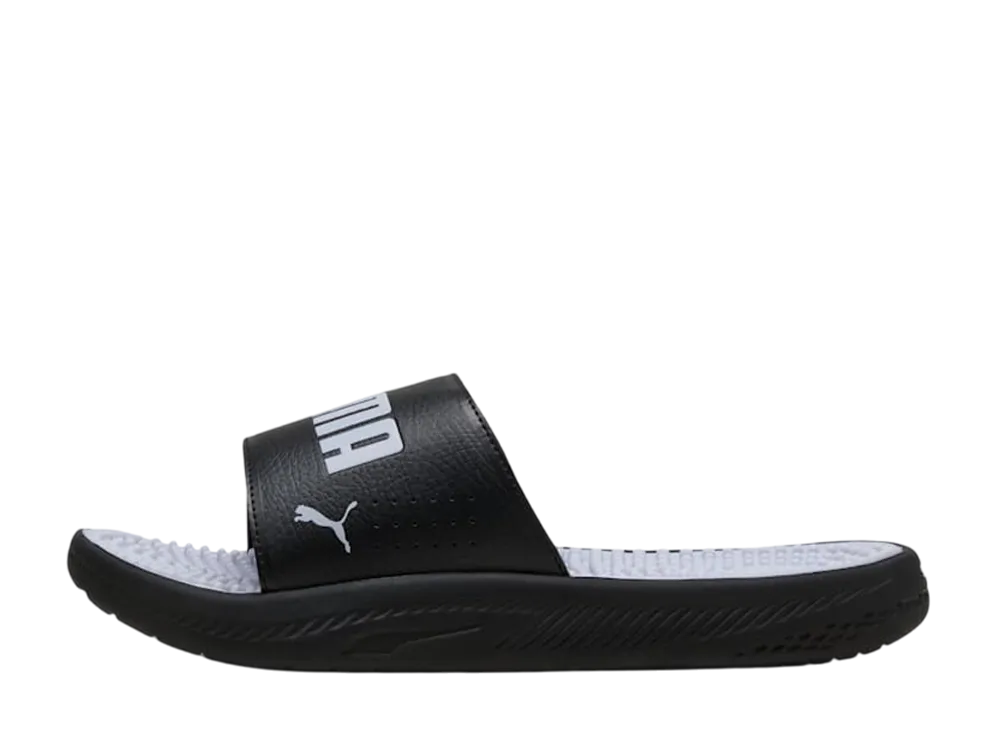 プーマ ソフトライド スライド メッセージ "プーマブラック/クールウェザー"