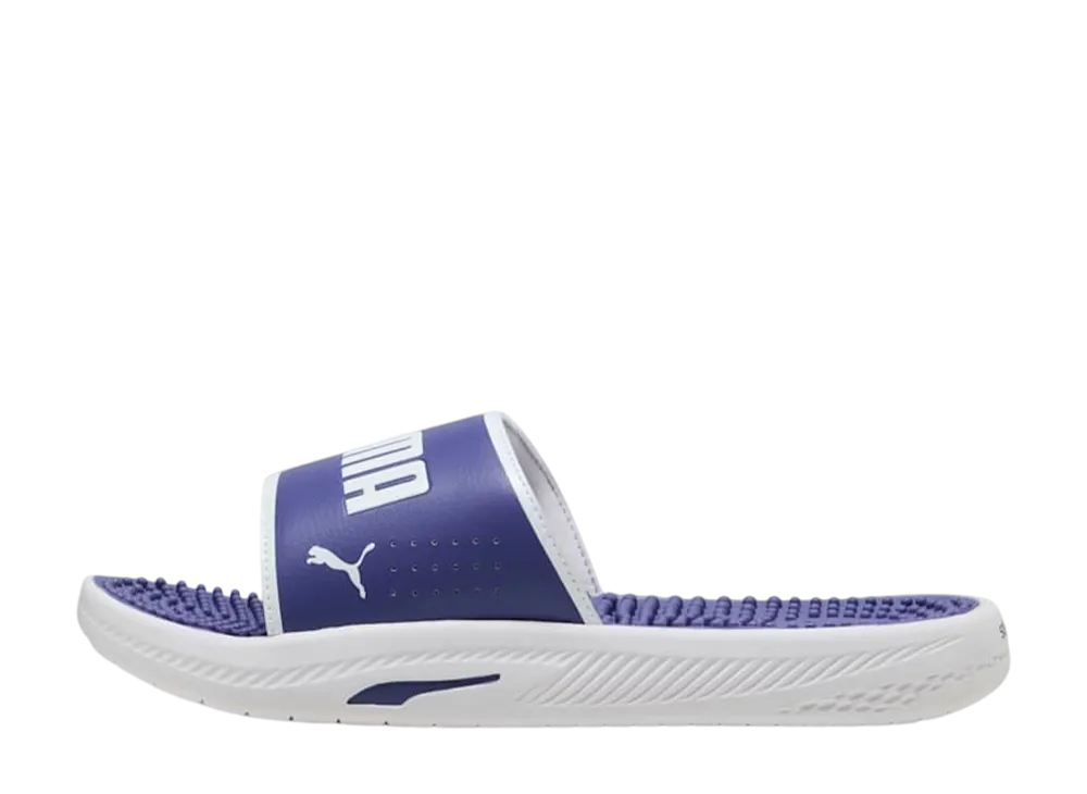 プーマ ソフトライド スライド メッセージ "ブルークリスタル/プーマホワイト"