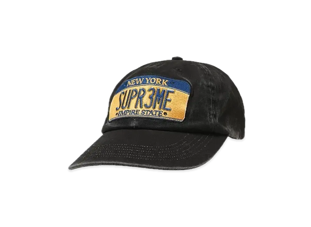 Supreme License Plate 6-Panel "Black"