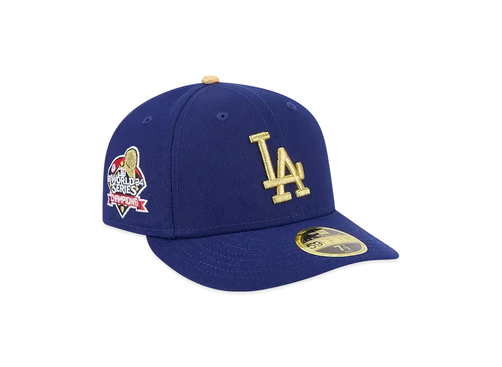 MLB Los Angeles Dodgers 2025 Gold Collection Men's New Era Low Profile 59Fifty Fitted Hat "Royal"