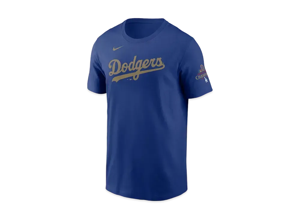 MLB Los Angeles Dodgers 2025 Gold Collection Men's Nike Wordmark T-Shirt "Royal"