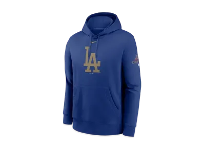 MLB Los Angeles Dodgers 2025 Gold Collection Men's Nike Club Fleece Pullover Hoodie "Royal"