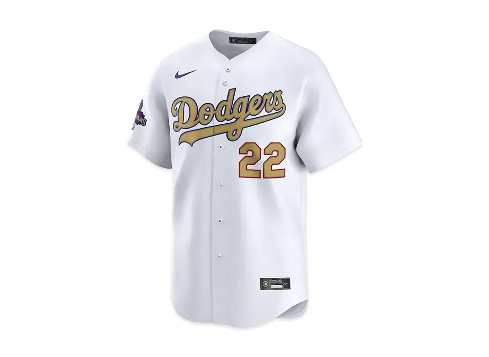 MLB Los Angeles Dodgers 2025 Gold Collection Men's Clayton Kershaw Nike Limited Jersey "White"