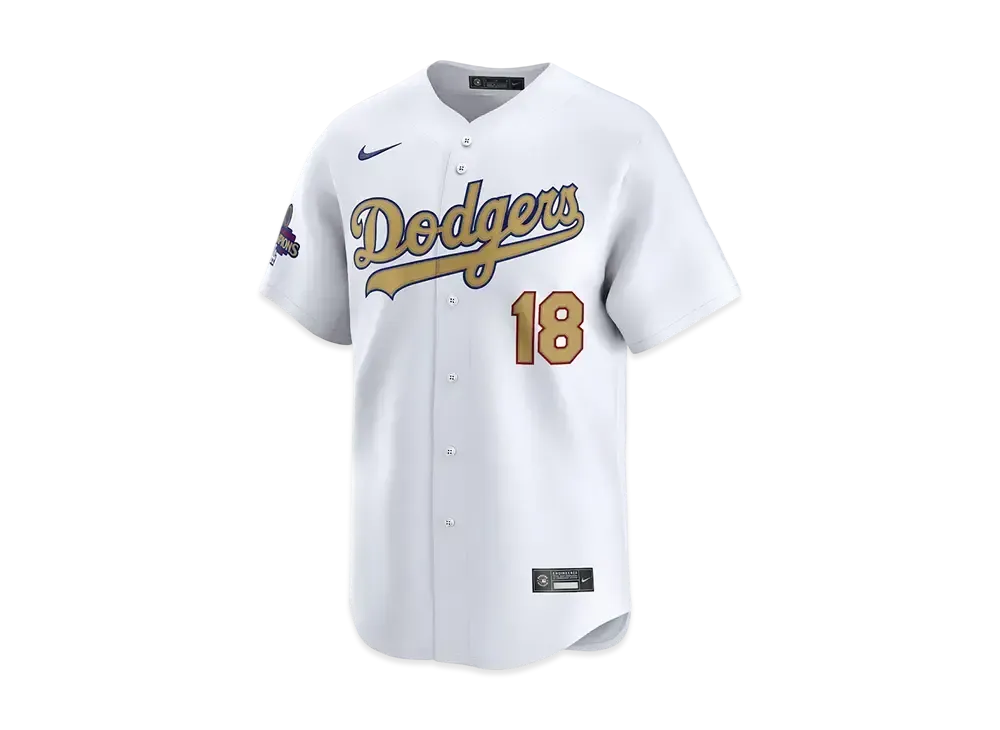 MLB ロサンゼルスドジャース 2025 ゴールドコレクション メンズ 山本由伸 ナイキ カンジ リミテッド ジャージ "ホワイト"