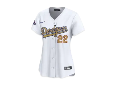 MLB Los Angeles Dodgers 2025 Gold Collection Women's Clayton Kershaw Nike Limited Jersey "White"