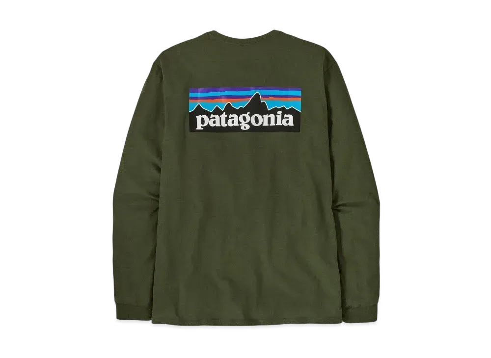 Patagonia Men's Longsleep P-6 Logo Responsibility "Pine Green"