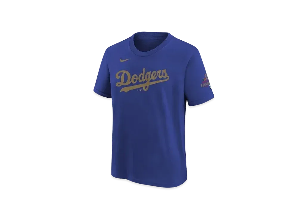 MLB Los Angeles Dodgers 2025 Gold Collection Youth Nike Wordmark T-Shirt "Royal"