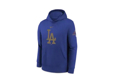MLB Los Angeles Dodgers 2025 Gold Collection Youth Nike Primary Logo Club Fleece Pullover Hoodie "Royal"