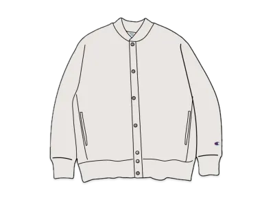 Champion x BEAMS by MIN-NANO Reverse Weave Snap Jacket "Oatmeal"