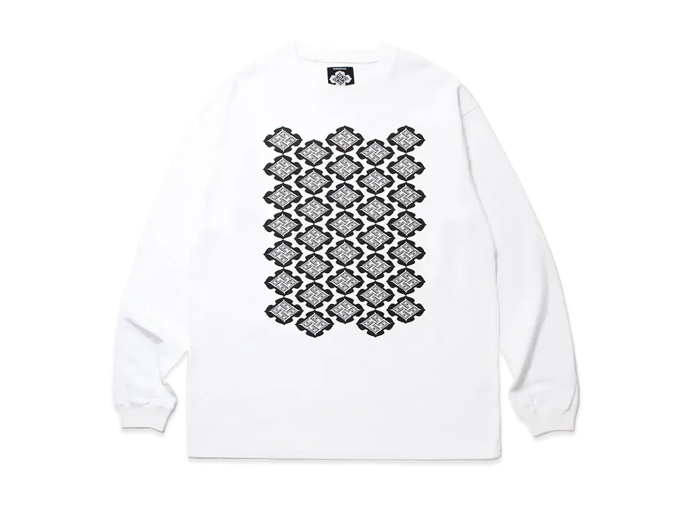 APHRODITEGANG Gakkin x Budspool Punishment Family Crest Pattern L/S Tee "White"