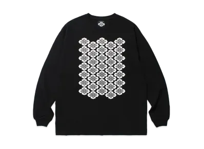 APHRODITEGANG Gakkin x Budspool Punishment Family Crest Pattern L/S Tee "Black/White"