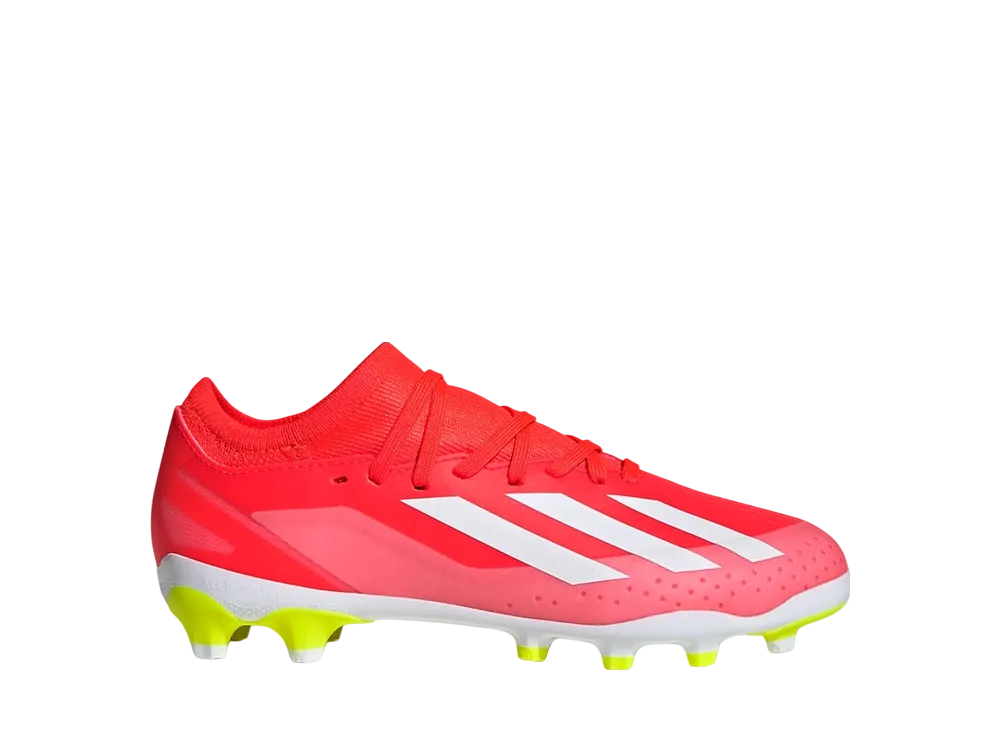 アディダス GS エックス クレイジーファスト リーグ HG/AG "ソーラーレッド/クラウドホワイト/チームソーラーイエロー" (キッズ)