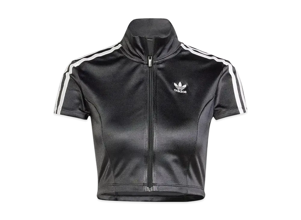 adidas Adicolor Short Sleeve Track Top "Black"