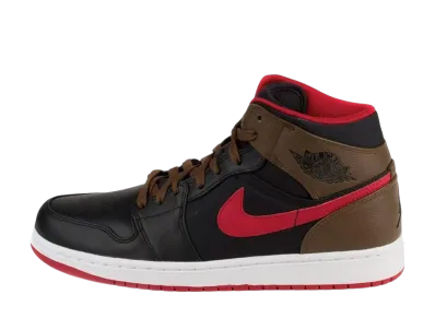 Nike Air Jordan 1 Mid Phat "Black Red Olive"