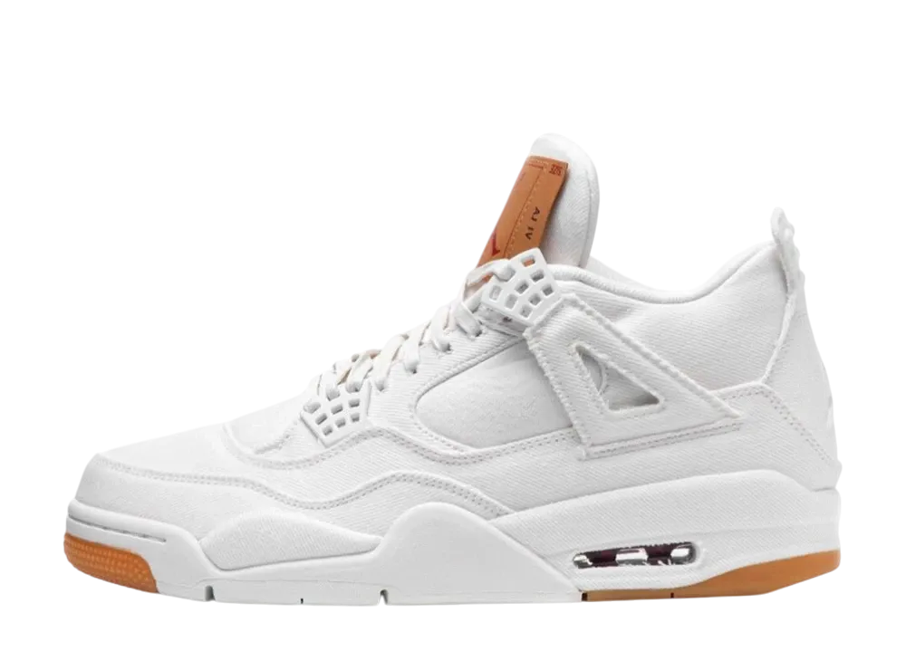 LEVI’S × Nike GS Air Jordan 4 Retro "White" (LEVI’S Tab)